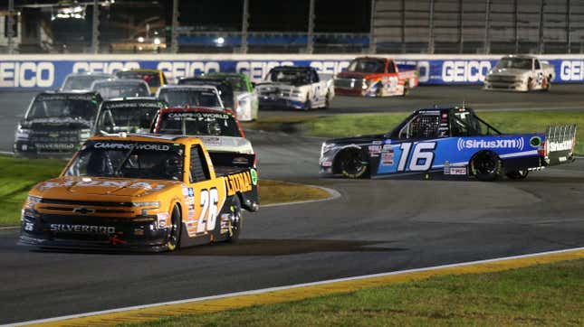 Image for article titled If It Rains During A NASCAR Oval, Just Throw On Rain Tires And Race The Road Course