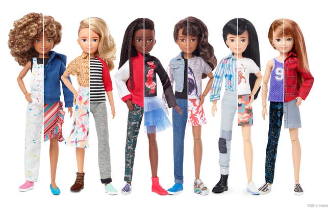 Image for article titled I Dream a World: Mattel Offers Its 1st Nonbinary Fashion Dolls With ‘Creatable World’