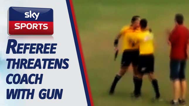 Brazilian Ref Whips Out A Big-Ass Gun After Getting Assaulted By Player