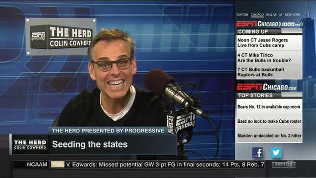 Colin Cowherd Loves Oregon Because Of All The Wonderful White People
