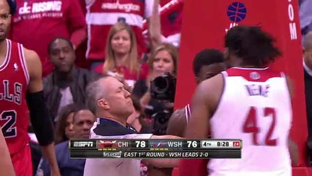 Nene Suspended One Game For Head-Butting Jimmy Butler