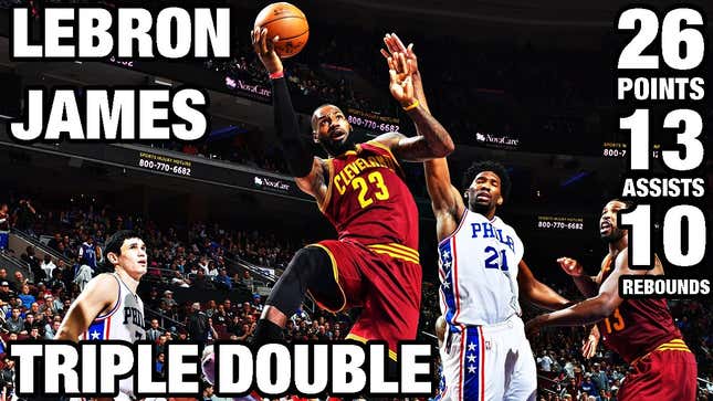 LeBron James Blocks Layup With His Presence
