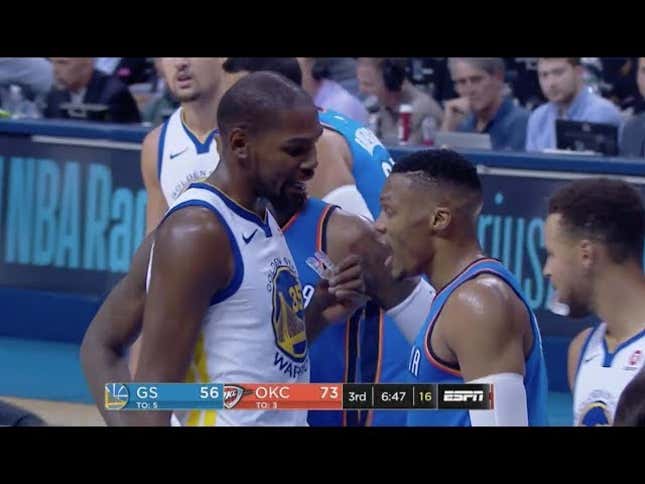 Durant And Westbrook Finally Had It Out