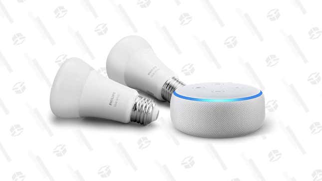 Echo Dot (3rd Gen) Bundle with Philips Hue White 2-pack | $35 | Amazon