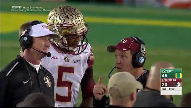 Jimbo Fisher Threatens To Bench Jameis Winston