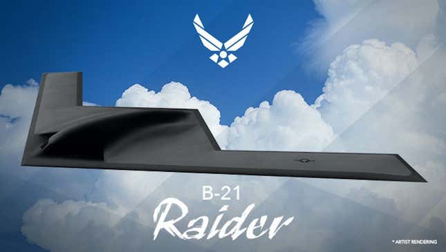 The only known image of the upcoming B-21 Raider bomber.