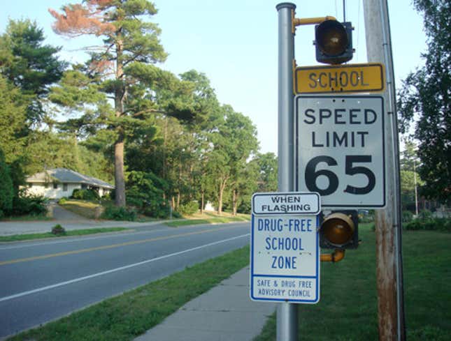 Image for article titled Report: States Quietly Raising Speed Limits Near Failing Schools