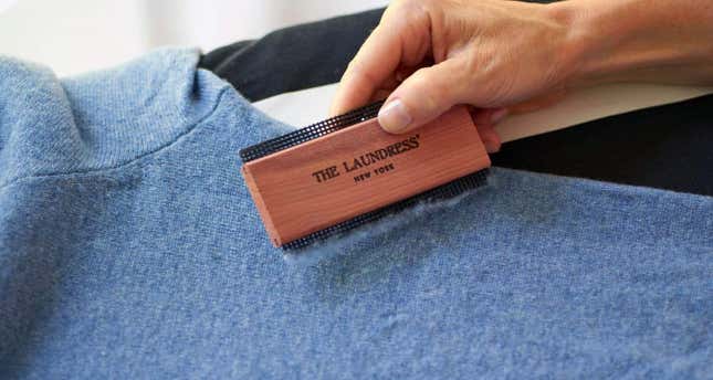 If you want to remove sweater pills with a fine tooth...comb...then The Laundress sweater comb is your answer.