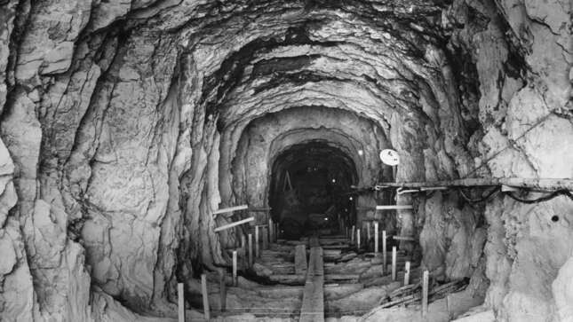 30th January 1935: The interior of one of four new sewer tunnels at Mumbles in Swansea that will serve the whole of the city.