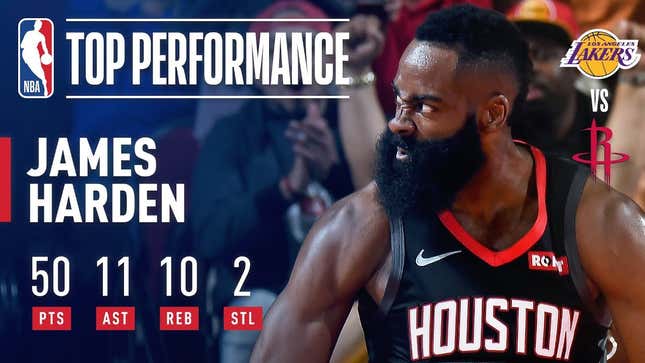 James Harden Irritated The Lakers Into A 50-Point Triple-Double