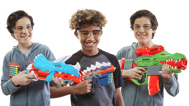 Image for article titled Be Prepared For a Real-Life Jurassic Park Escape With Nerf&#39;s New Line of Dino Blasters