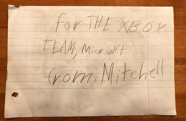 Image for article titled Little Kid&#39;s Hand-Written Xbox Fan Mail From 2002 Is Very Wholesome