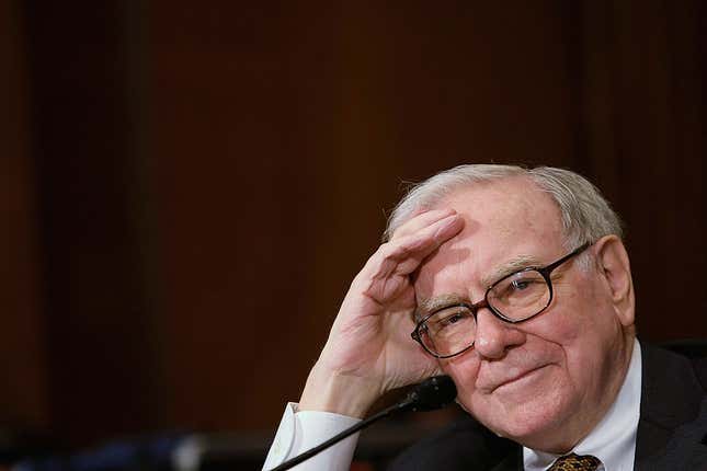 Berkshire Hathaway Chairman and CEO Warren Buffett listens during a hearing before the Senate Finance Committee on November 14, 2007, on Capitol Hill in Washington, DC.