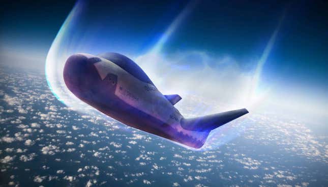 Depiction of Dream Chaser during reentry.