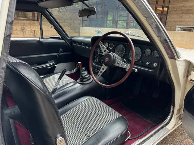 Interior and dashboard of a Mazda Cosmo 110S