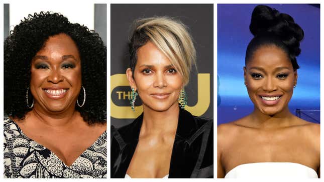 Shonda Rhimes, left; Halle Berry, and Keke Palmer.