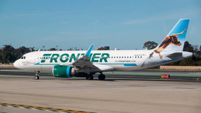 A Frontier Airlines plane