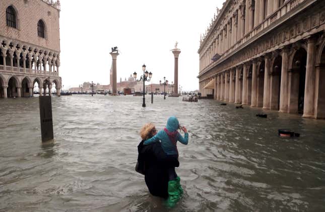 Venice is submerged under the worst floods in a decade