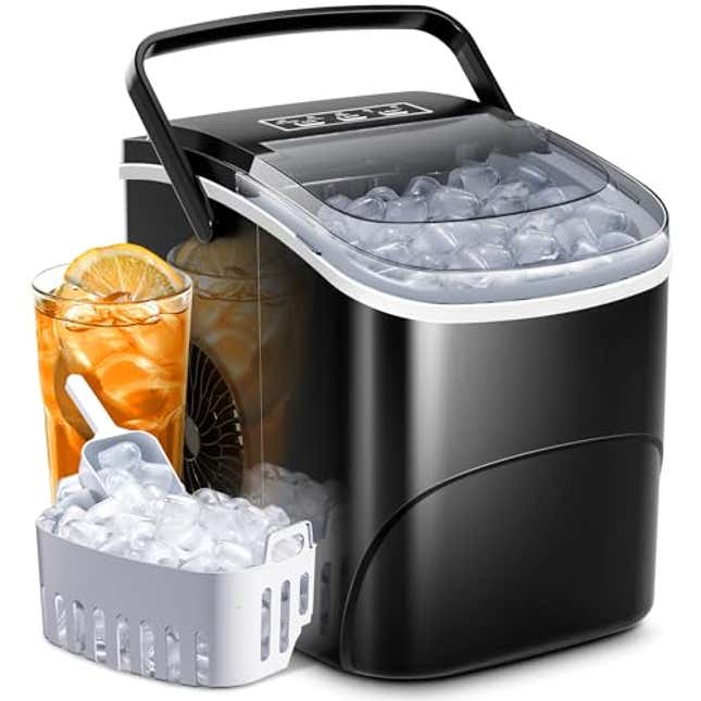 AGLUCKY Ice Makers Countertop with Handle, Now 76.67% Off