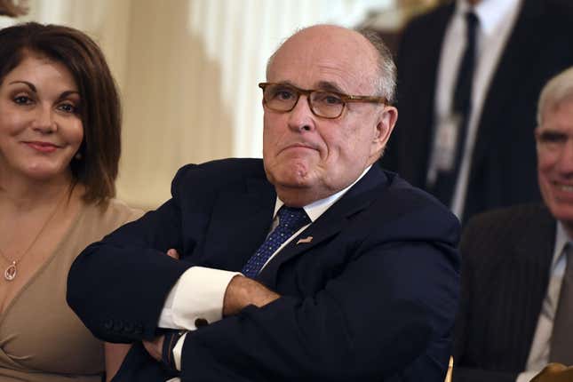 Image for article titled Giuliani Denies He Was Drunk on Election Night, But Can't Get The Story Straight About What He Was Drinking