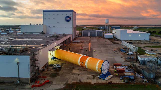 NASA and Boeing moving the Artemis II rocket stage to another part of the agency’s Michoud Assembly Facility in New Orleans.