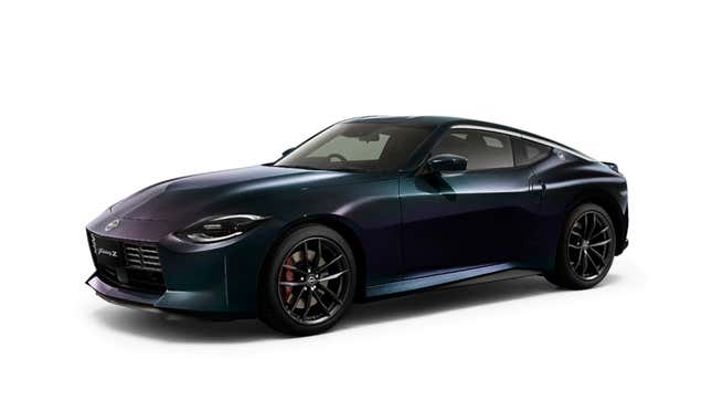 Un rendu d’une Nissan Fairlady Z violet nuit. 