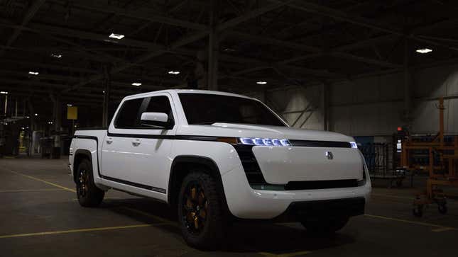 A photo of a Lordstown Motors pickup truck. 