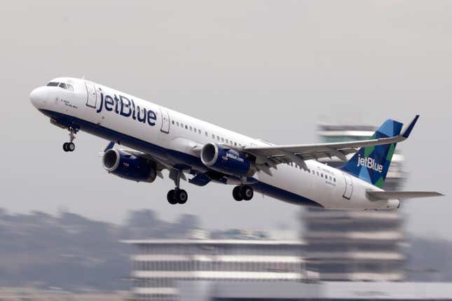 A JetBlue Airways plane