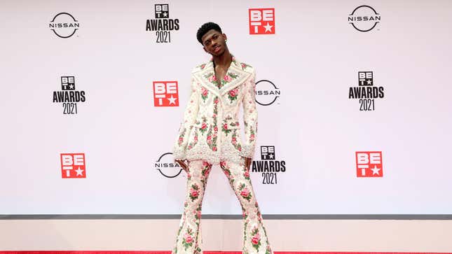  Lil Nas X attends the BET Awards 2021 at Microsoft Theater on June 27, 2021 in Los Angeles, California.