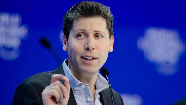 OpenAI-CEO Sam Altman nimmt an der Podiumsdiskussion „Technologie in einer turbulenten Welt“ beim Weltwirtschaftsforum in Davos, Schweiz, teil . 18, 2024. 