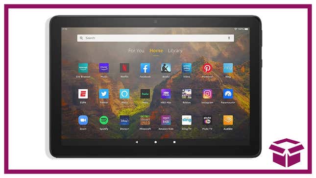 Homescreen of the Fire HD 10 Tablet.