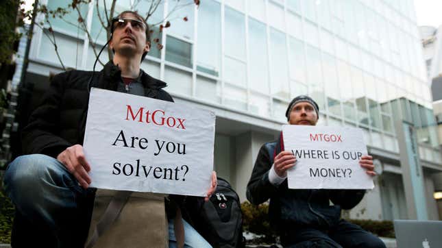 Image for article titled Mt. Gox Victims Report 'Double Repayments' From 2014 Bitcoin Hack