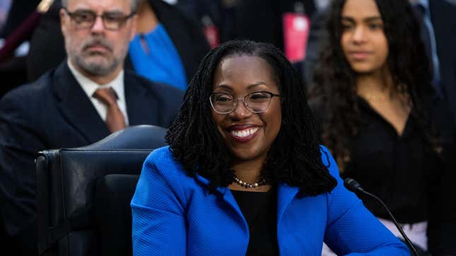 Judge Ketanji Brown Jackson, President Bidens nominee for Associate Justice to the Supreme Court, testifies on the third day of her Senate Judiciary Committee confirmation hearing on Capitol Hill, on Wednesday, March 23, 2022.