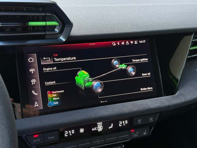 Central touch screen for the 2025 Audi RS3