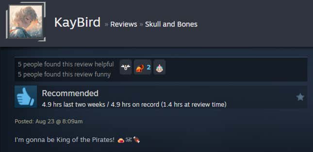 Image for article titled Skull And Bones, As Told By Steam Reviews