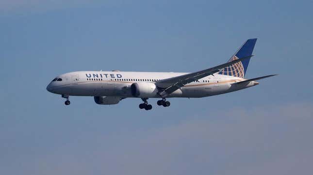 united airplane in flight