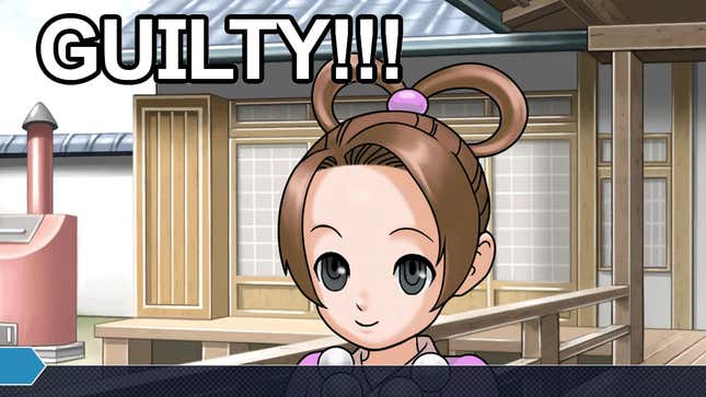 An Ace Attorney screen.