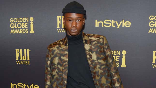 Ashton Sanders arrives at the Hollywood Foreign Press Association and InStyle Celebrate the 2017 Golden Globe Award Season in Hollywood, Calif.