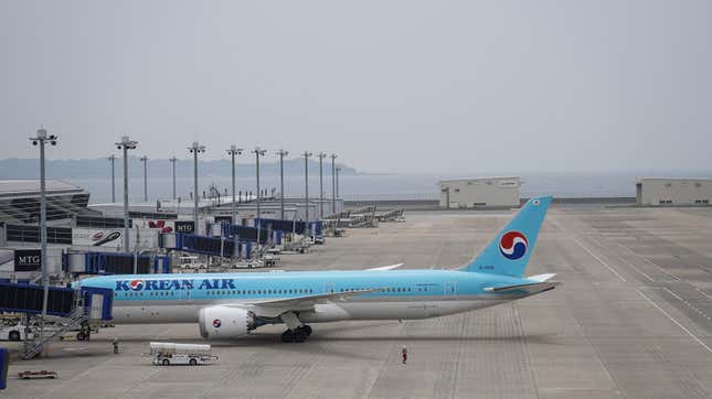 A plane parked at Chubu Centrair International Airport