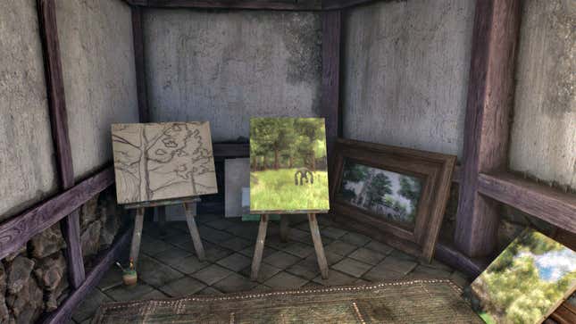The magical painting portal in A Brush With Death in Oblivion Remastered.