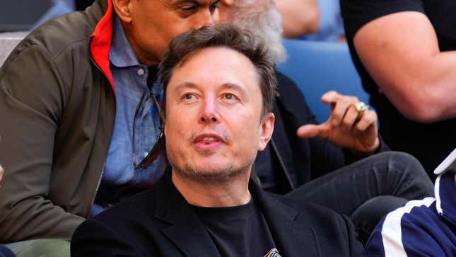 Elon Musk is seen at the 2024 US Open Tennis Championships on September 08, 2024 in New York City.