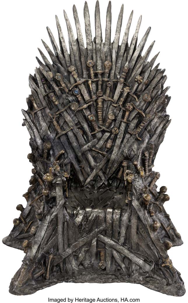 Image for article titled The Iron Throne, Taylor Swift’s cowgirl boots, and Bruce Lee’s nunchaku: This week’s auction block roundup