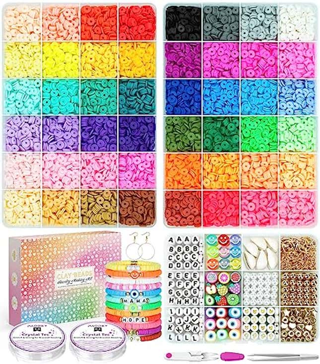 Image for article titled Paodey 12000 Pcs Clay Beads for Bracelet Making, Now 23% Off