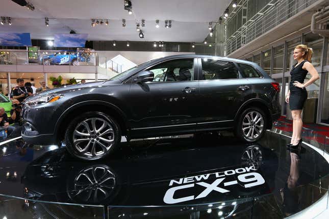 The Mazda CX-9 world premiere during the Australian International Motor Show media preview at the Sydney Convention & Exhibition Centre on October 18, 2012