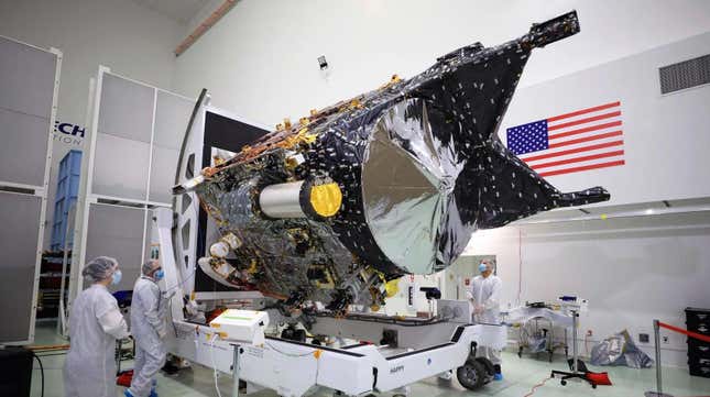 DSOC attached to the Psyche spacecraft at the Astrotech Space Operations facility near the agency’s Kennedy Space Center in Florida on December 8, 2022.