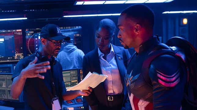 BTS footage from the latest Captain America.