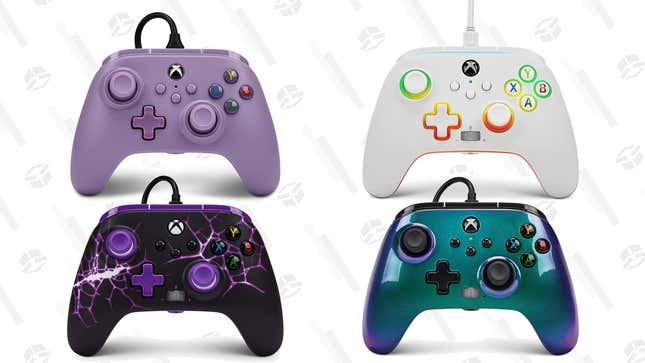 PowerA Controller (Aurora Borealis) | $38 | Amazon
PowerA Controller (Purple Magma) | $38 | Amazon
PowerA Controller (Lilac) | $40 | Amazon
PowerA Controller (Spectra Infinity) | $45 | Amazon