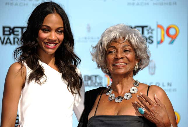 Image for article titled Whoopi Goldberg, Zoe Saldaña Celebrate the Legacy of Nichelle Nichols