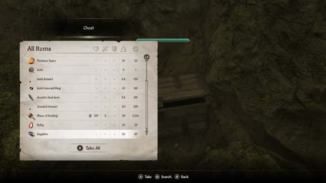 A look at the randomized look from the Forlorn Watchman treasure chest in Oblivion Remastered.