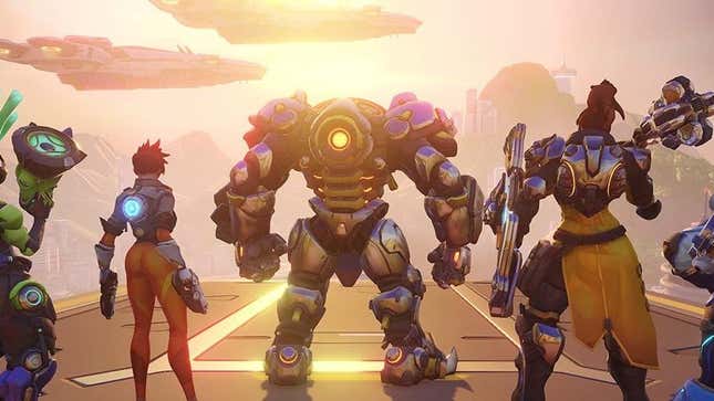 Overwatch heroes watch a sunset on their pro careers.